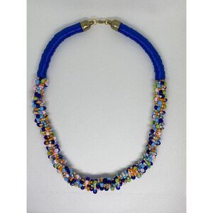 Collar-Length WOMEN Necklace Handmade Maasai Inspired Tribal Beaded Jewelry